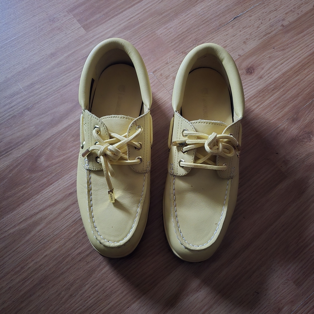 Yellow Jacquemus Timerlands Men's Boat, Casual, Dress Shoes.